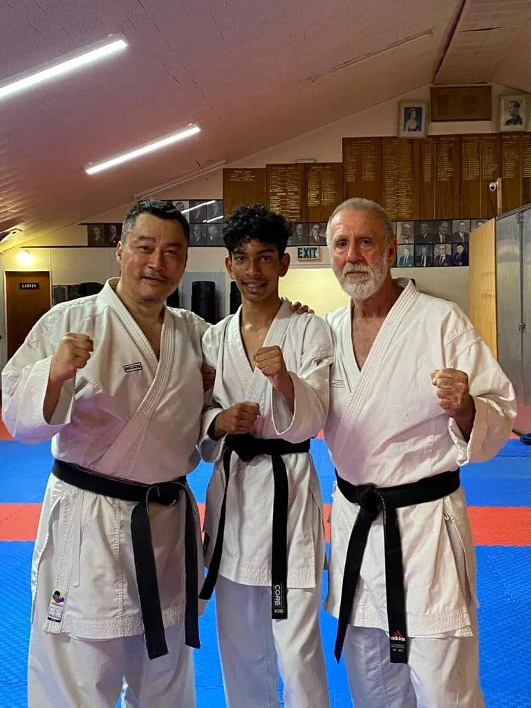 Three generations of black belts
